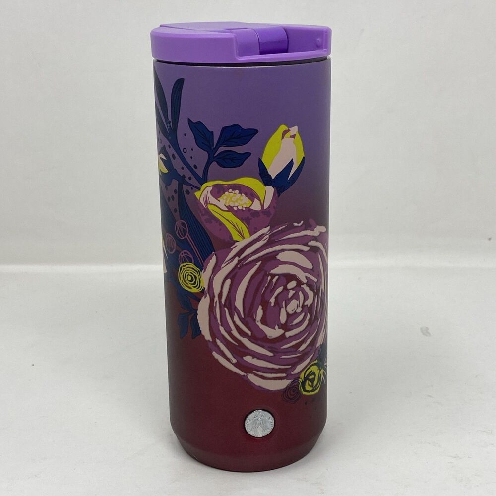 Starbucks 2021 Purple Rose Stainless Steel Insulated Tumbler 12oz